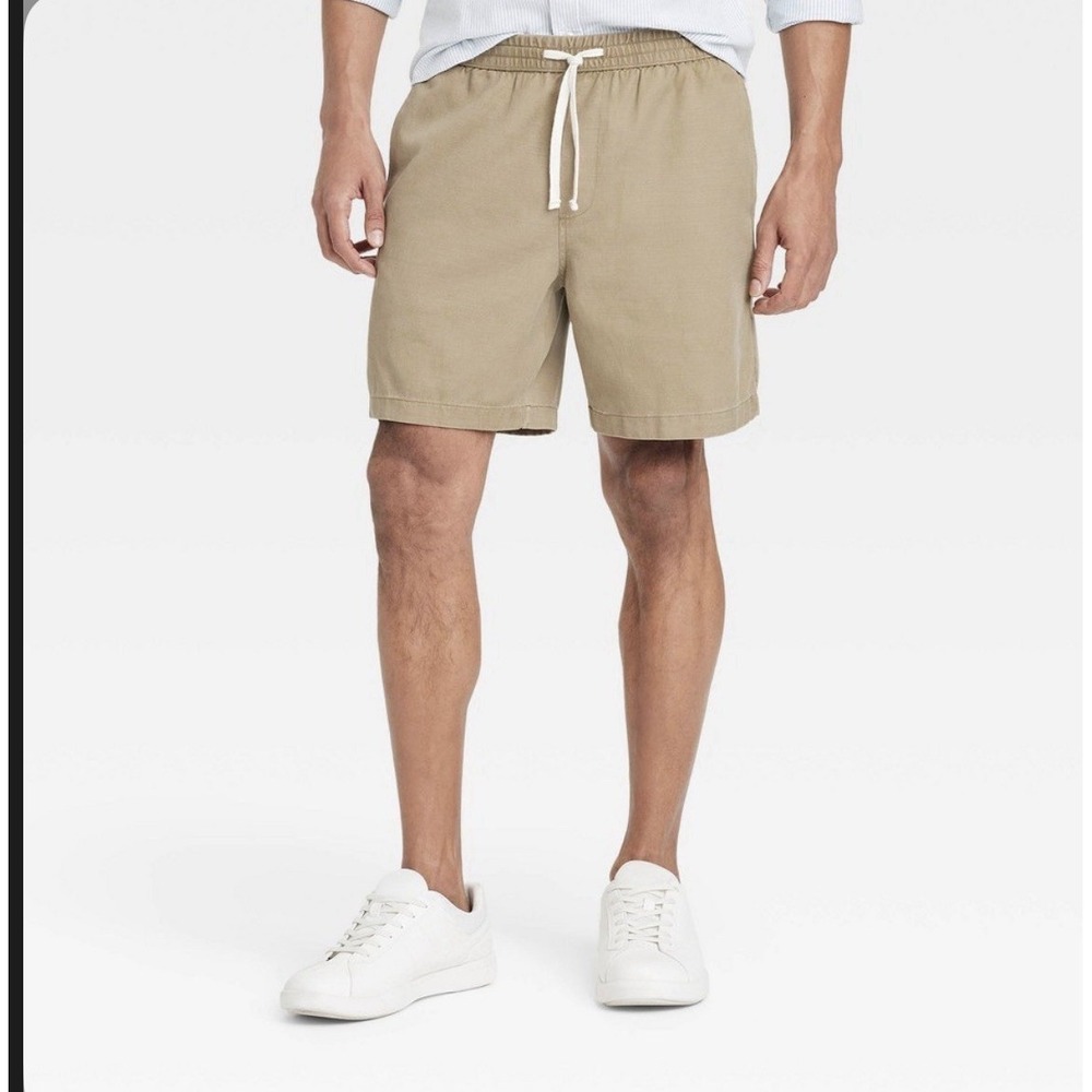 Goodfellow & Co Mens Vintage 7" Relaxed Pull-On Shorts Tan Size S Small NWT